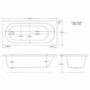 Single Ended Shower Bath with Front Panel & Black Bath Screen with Towel Rail 1700 x 700mm - Alton