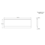 Single Ended Shower Bath with Front Panel & Black Bath Screen 1600 x 700mm - Rutland