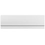 Single Ended Shower Bath with Front Panel & Brushed Brass Screen 1600 x 700mm - Rutland