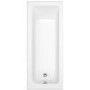 ONLY OPENED - Rutland Single Ended Square Bath with Front Panel & Black Grid Screen - Left Hand 1700 x 700