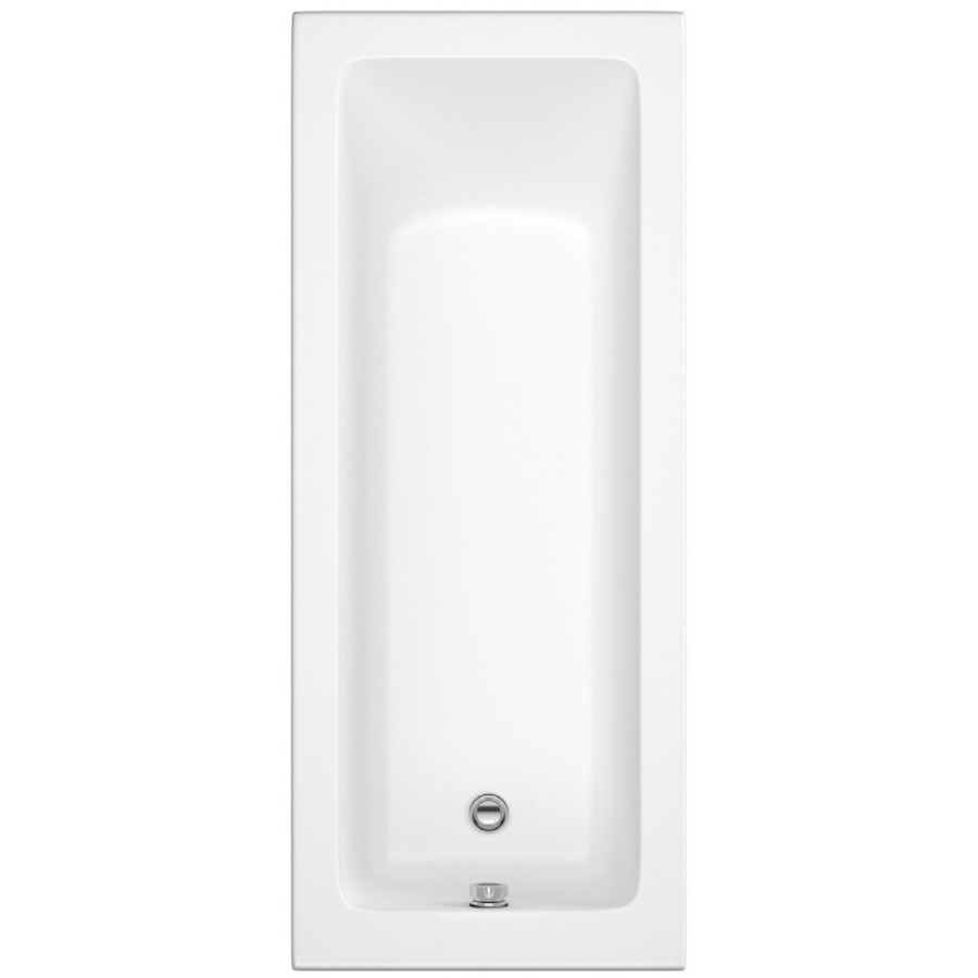 ONLY OPENED - Rutland Single Ended Square Bath with Front Panel & Black Grid Screen - Left Hand 1700 x 700