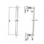 L Shaped Shower Bath with Front Panel & Chrome Bath Screen with Towel Rail, Left Hand 1500 x 850mm - Lomax