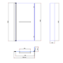 L Shaped Shower Bath with Front Panel & Chrome Bath Screen with Towel Rail, Left Hand 1500 x 850mm - Lomax