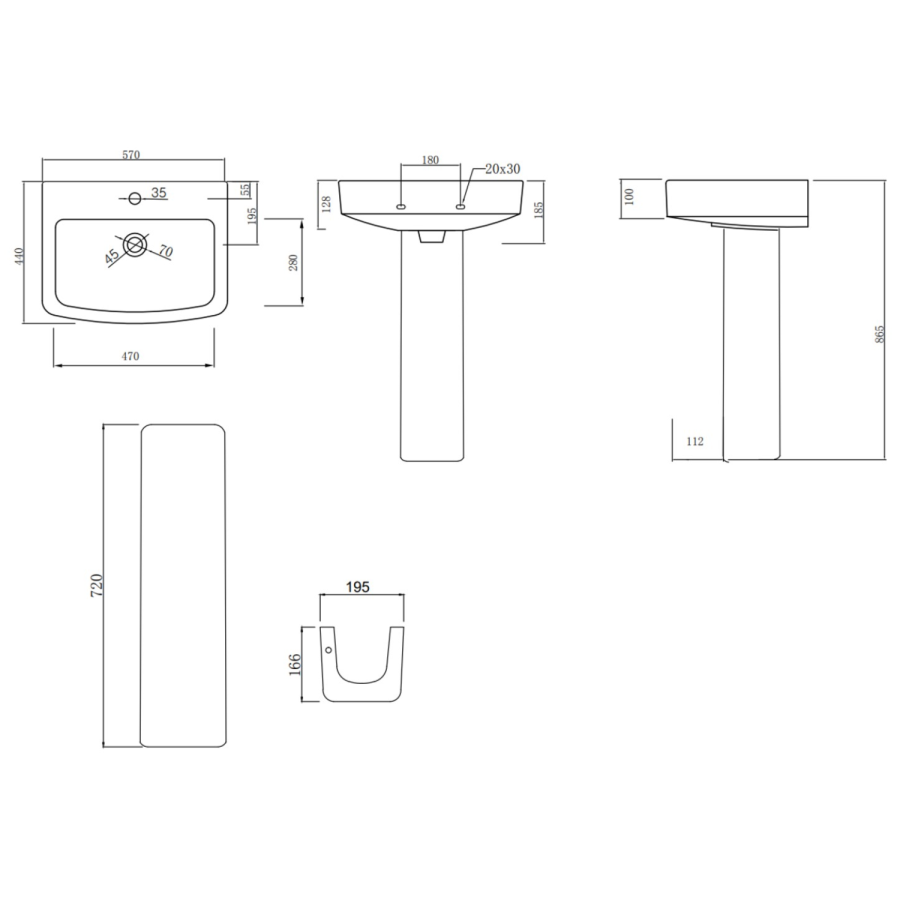 1500mm Left Hand Black Shower Bath Suite with Toilet Basin & Panels - Lomax