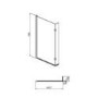L Shaped Shower Bath with Front Panel & Black Bath Screen, Right Hand 1700 x 850mm - Lomax