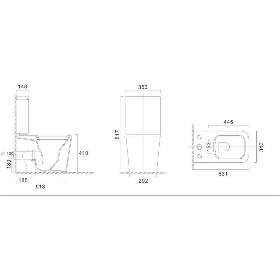 1700mm Right Hand Shower Bath Suite with Toilet Basin & Panels - Lomax