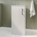 BUN/BeBa_24923/76630 400mm White Freestanding Cloakroom Vanity Unit with Basin and Chrome Handle - Ashford