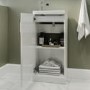 400mm White Freestanding Cloakroom Vanity Unit with Basin and Chrome Handle - Ashford
