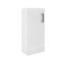 400mm White Freestanding Cloakroom Vanity Unit with Basin and Chrome Handle - Ashford