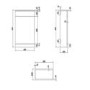 500mm White Back to Wall Toilet Unit with Cistern and Black Fittings  - Ashford