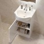 455mm White Freestanding Cloakroom Vanity Unit with Basin - Classic