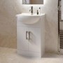 560mm White Freestanding Vanity Unit with Basin - Classic