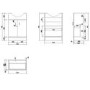 1060mm White Toilet and Sink Unit with Round Toilet - Classic