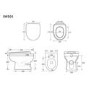 1060mm White Toilet and Sink Unit with Round Toilet - Classic