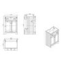 600mm White Freestanding Vanity Unit with Basin - Baxenden