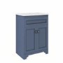 600mm Blue Freestanding Vanity Unit with Basin - Baxenden