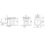 1400mm White Toilet and Sink Unit with Traditional Toilet- Baxenden