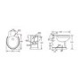1400mm Blue Toilet and Sink Unit with Traditional Toilet - Baxenden