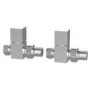 Chrome Towel Radiator 1600 x 600mm with Pipe Kit and Straight Valves - Sahara