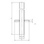 Chrome Towel Radiator 1600 x 600mm with Pipe Kit and Straight Valves - Sahara