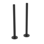 Black Towel Radiator 1600 x 500mm with Pipe Kit and Straight Valves - Sonoran
