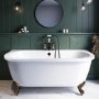 Freestanding Double Ended Back to Wall Bath with Bronze Feet 1700 x 745mm - Park Royal