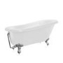 Freestanding Single Ended Roll Top Slipper Bath with Chrome Feet 1615 x 690mm - Park Royal