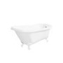 Freestanding Single Ended Roll Top Slipper Bath with White Feet 1615 x 690mm - Park Royal