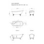 Freestanding Single Ended Roll Top Slipper Bath with Brushed Bronze Feet 1615 x 690mm - Park Royal