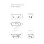 Freestanding Double Ended Roll Top Bath with White Feet 1795 x 785mm - Park Royal