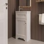 Close Coupled Toilet and White Basin Vanity Unit Cloakroom Suite - Baxenden