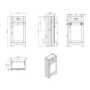 400mm Blue Freestanding Cloakroom Vanity Unit with Basin - Baxenden