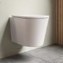 ONLY OPENED - Matt White Wall Hung Rimless Toilet with Soft Close Seat - Verona
