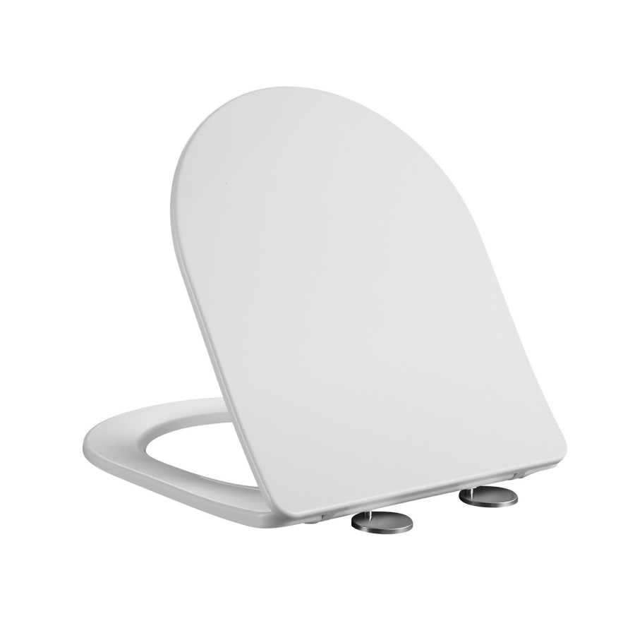 Matt White Wall Hung Rimless Toilet with Soft Close Seat, Chrome Mechanical Flush Plate, 1168mm Frame & Cistern – Verona