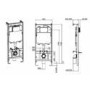 Matt White Wall Hung Rimless Toilet with Soft Close Seat, Chrome Mechanical Flush Plate, 1168mm Frame & Cistern – Verona