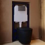 Matt Black Wall Hung Rimless Toilet with Soft Close Seat, Chrome Mechanical Flush Plate, 1168mm Frame & Cistern – Verona