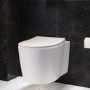 Wall Hung Rimless Short Projection Toilet with Soft Close Seat - Alcor