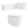 Alcor White Gloss Wall Hung Toilet and Basin Suite