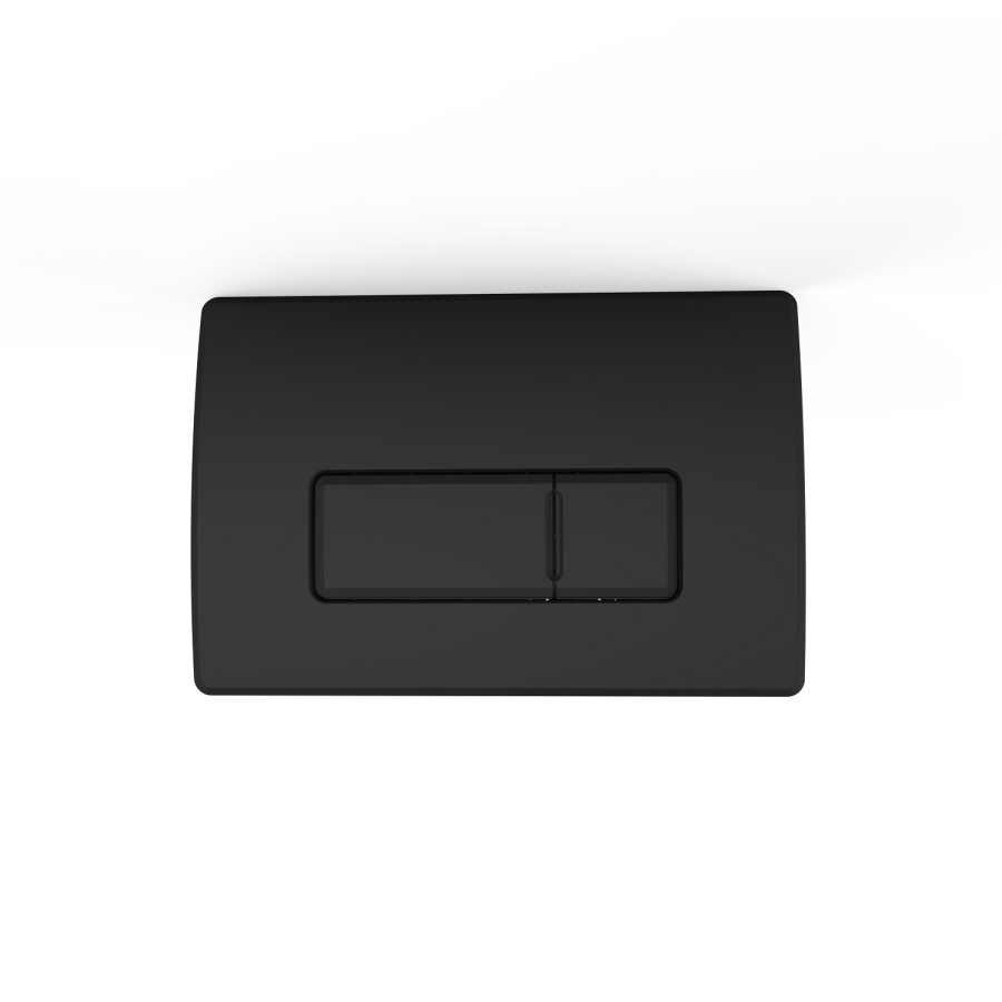 Wall Hung Rimless Toilet with Soft Close Seat, Matt Black Pneumatic Flush Plate, 820mm Frame & Cistern – Alcor