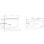 Wall Hung Rimless Toilet with Soft Close Seat, Brushed Brass Pneumatic Flush Plate, 820mm Frame & Cistern – Alcor