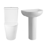 Close Coupled Toilet and Basin Bathroom Suite - Newport