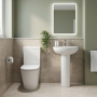 Close Coupled Toilet and Basin Bathroom Suite - Newport
