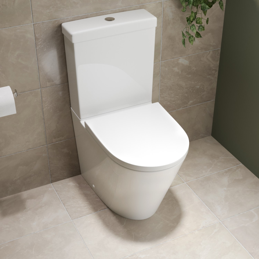 Close Coupled Toilet and Basin Bathroom Suite - Newport