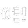 1500mm White Toilet and Sink Unit with Storage Unit and Square Toilet - Harper