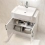 670mm White Freestanding Vanity Unit with Square Basin - Harper