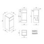 1500mm Grey Toilet and Sink Unit with Storage Unit and Square Toilet - Harper