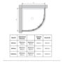 800mm Black 8mm Glass Quadrant Shower Enclosure - Pavo