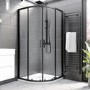 900mm Black 8mm Glass Quadrant Shower Enclosure - Pavo