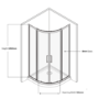 900mm Black 8mm Glass Quadrant Shower Enclosure - Pavo