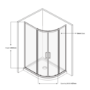 900x760mm Black 8mm Glass Offset Quadrant Shower Enclosure - Pavo